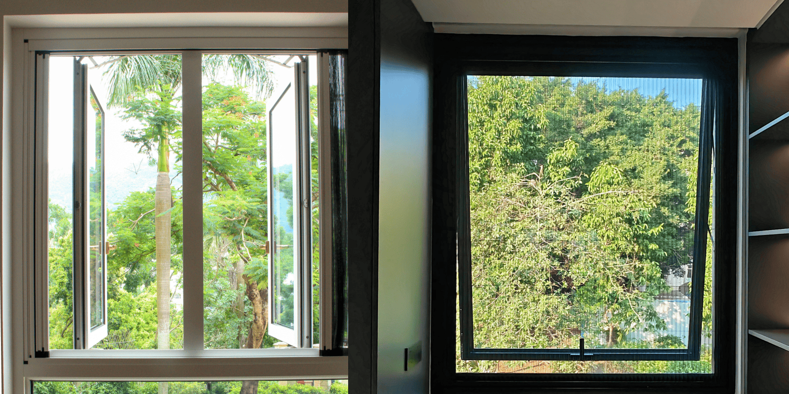 Casement and awining window,shows different openning type and struture