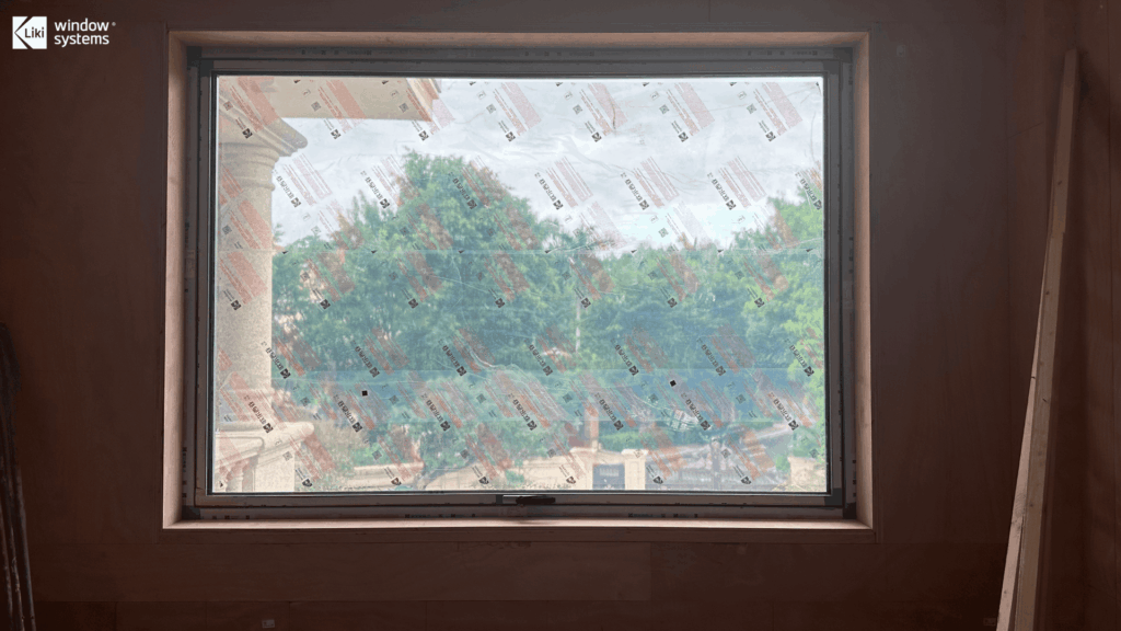 liki large awning window with protective film