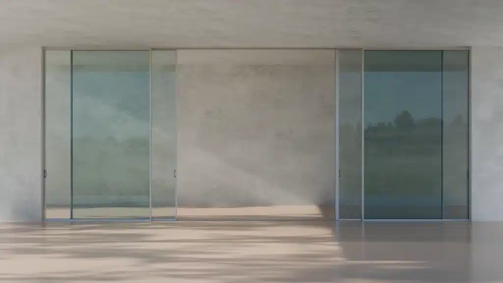Narrow-frame thermally broken aluminum sliding doors for large modern home openings